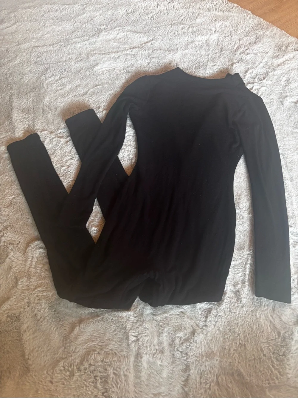 naked wardrobe medium Black Long-Sleeve Stirrup Jumpsuit - Picture 3 of 3